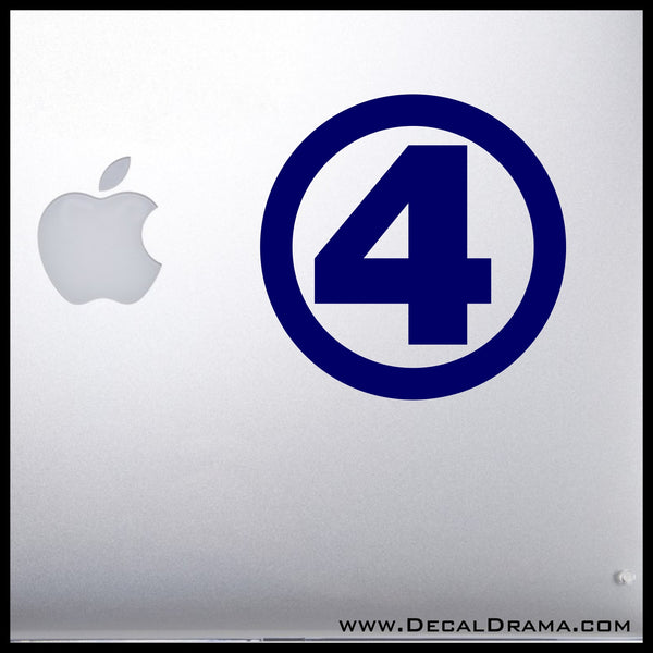 Fantastic Four symbol, DC Comics-inspired Fan Art Vinyl Car/Laptop Decal