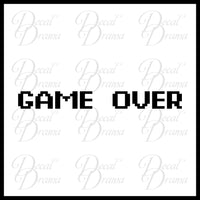 Pixelated GAME OVER, Retro Video Games-inspired Vinyl Car/Laptop Decal