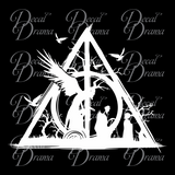 Greeted Death as a Friend, vinyl decal inspired by The Tales of Beedle the Bard by JK Rowling