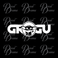 Grogu Name, The Child Baby Yoda, Mandalorian-Inspired Fan Art Vinyl Decal