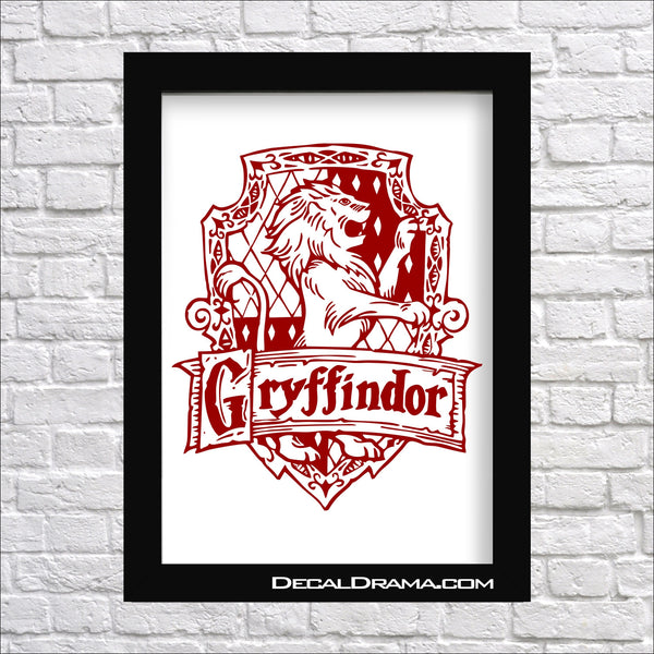 Gryffindor House Crest, Harry-Potter-Inspired Fan Art Vinyl Decal