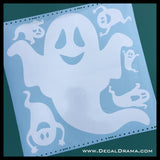 Ghost Set of 6, Halloween Jack-O'Lantern Pumpkin Vinyl Wall Decal