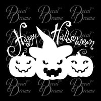 Happy Halloween Jack-o-Lanterns Vinyl Wall Decal