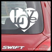Love Heart Vinyl Car/Laptop Decal