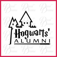 Hogwarts' School of Witchcraft & Wizardry ALUMNI, Harry Potter-inspired Fan Art, Vinyl Car/Laptop Decal