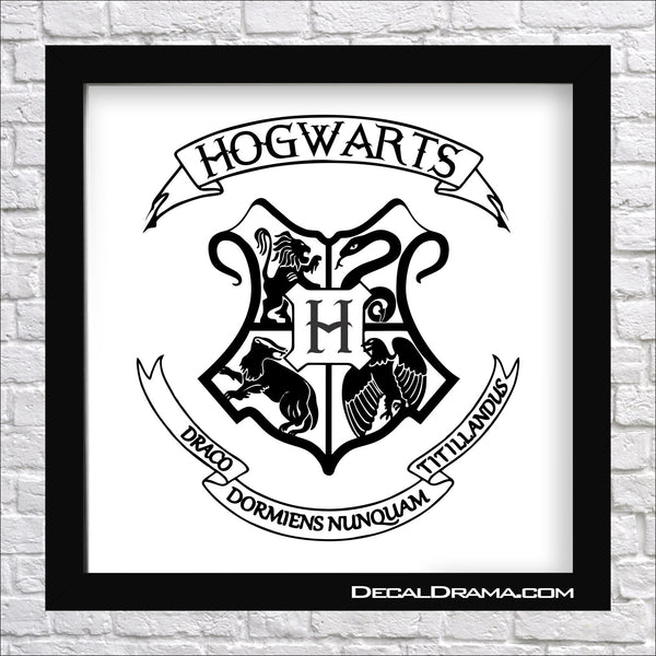 Hogwarts School Crest, Harry-Potter-Inspired Fan Art Vinyl Decal