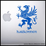 House of Harkonnen Gryphon Crest, Dune-inspired Fan Art Vinyl Car/Laptop Decal