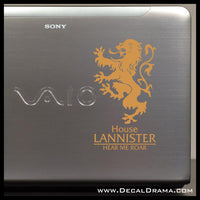 House Lannister Lion Hear Me Roar GoT Game of Thrones-inspired Vinyl Car/Laptop Decal