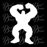 Hulk Full-Body silhouette, Marvel Comics Avengers, Vinyl Car/Laptop Decal