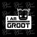 I am GROOT, Guardians of the Galaxy-inspired Fan Art Vinyl Car/Laptop Decal
