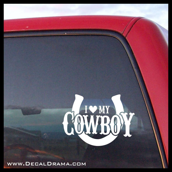 I [Heart] My Cowboy Vinyl Car/Laptop Decal