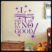 I Solemnly Swear I Am Up To No Good, Marauder's Map, Harry-Potter-Inspired Fan Art Vinyl Wall Decal