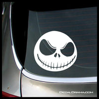 Jack Skellington Head, Nightmare Before Christmas-inspired Fan Art Vinyl Car/Laptop Decal