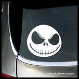 Jack Skellington Head, Nightmare Before Christmas-inspired Fan Art Vinyl Car/Laptop Decal