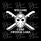 Welcome to Camp Crystal Lake, Friday the 13th-inspired Fan Art Vinyl Car/Laptop Decal