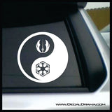 Jedi Sith Yin Yang, Star Wars-Inspired Fan Art Vinyl Decal