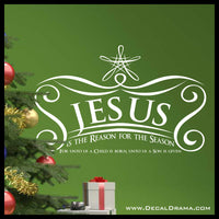JESUS Is The Reason For The Season: For Unto Us A Child Is Born - Christmas Vinyl Wall Decal