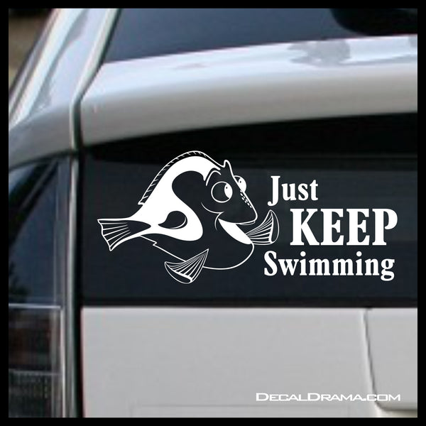 Just Keep Swimming Fish Sticker - Rocky Mountain Decals