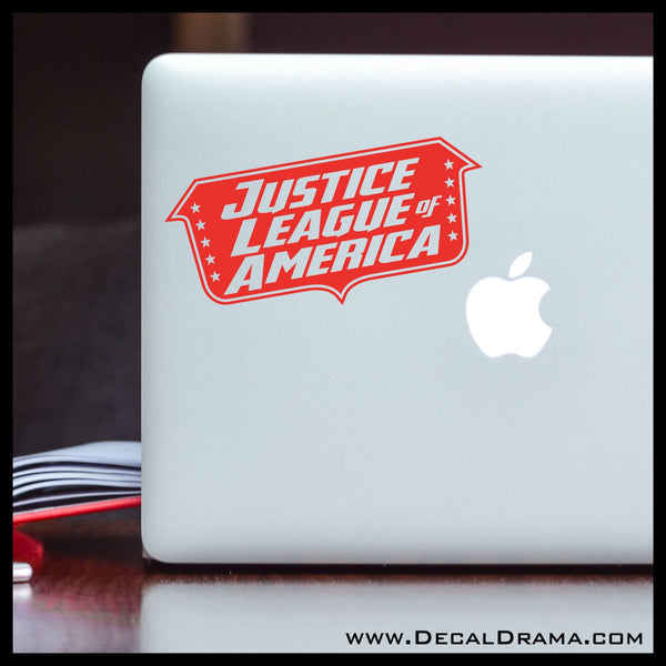 Justice League of America banner, DC Comics-inspired Justice League Fan Art Vinyl Car/Laptop Decal