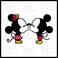 Kissing Mickey Mouse 3-COLOR, Disney-inspired Fan Art Vinyl Car/Laptop Decal