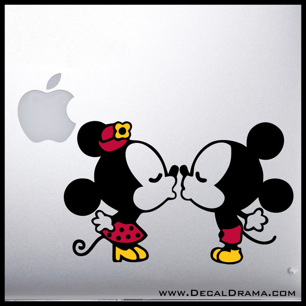 Kissing Mickey Mouse 3-COLOR, Disney-inspired Fan Art Vinyl Car/Laptop Decal