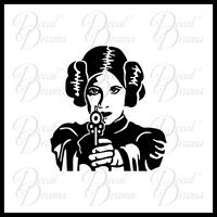 Leia's Blaster-in-Your-Face, Star Wars-Inspired Fan Art Vinyl Decal