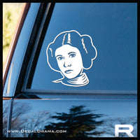 Leia Star Wars-Inspired Fan Art Vinyl Decal