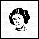 Leia Star Wars-Inspired Fan Art Vinyl Decal