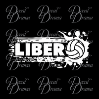 Libero Volleyball Vinyl Car/Laptop Decal