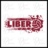 Libero Volleyball Vinyl Car/Laptop Decal
