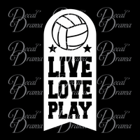 Live Love Play Volleyball Vinyl Car/Laptop Decal
