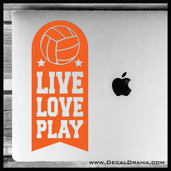 Live Love Play Volleyball Vinyl Car/Laptop Decal