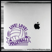 Live Love Volleyball Vinyl Car/Laptop Decal