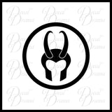 Loki Helmet emblem, Marvel Comics Avengers, Vinyl Car/Laptop Decal