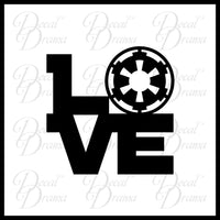 Love the Galactic Empire, Star Wars-Inspired Fan Art Vinyl Decal