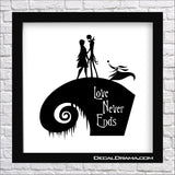Love Never Ends, Nightmare Before Christmas-inspired Fan Art Vinyl Decal