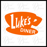 Luke's Diner from Gilmore Girls-inspired Fan Art Vinyl Car/Laptop Decal