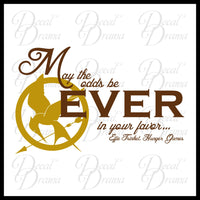 May the Odds be Ever in Your Favor with Mockingjay emblem, Hunger Games-inspired Vinyl Wall Decal
