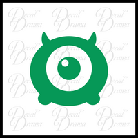 Mike Wazowski Chibi, Monsters Inc-inspired Vinyl Car/Laptop Decal