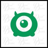 Mike Wazowski Chibi, Monsters Inc-inspired Vinyl Car/Laptop Decal