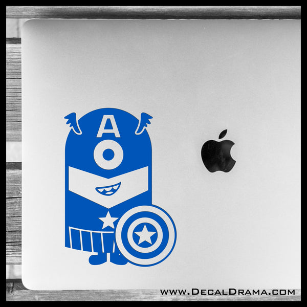 Minion Captain America Fan Art Vinyl Car/Laptop Decal