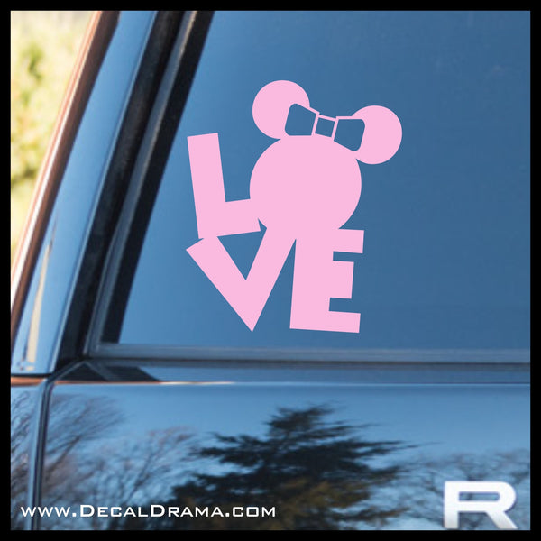 Minnie Mouse Love, Disney-inspired Fan Art Vinyl Car/Laptop Decal