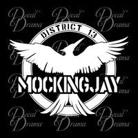 Mockingjay District 13 emblem, Hunger Games-inspired Vinyl Car/Laptop Decal