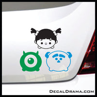 Sully Chibi, Monsters Inc-inspired Vinyl Car/Laptop Decal