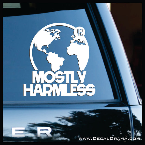 Mostly Harmless, Hitchhiker's Guide to the Galaxy-inspired Fan Art Vinyl Car/Laptop Decal