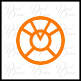 Orange Lantern Corps (Greed) emblem Vinyl Car/Laptop Decal