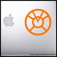 Orange Lantern Corps (Greed) emblem Vinyl Car/Laptop Decal