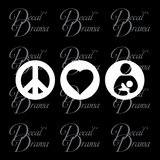 Peace Love Breastfeed Vinyl Car/Laptop Decal