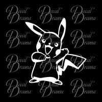 Waving Pikachu avatar Pokemon, PokemonGO vinyl car/laptop decal