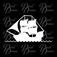 Pirate Tall-Ship Vinyl Car/Laptop Decal